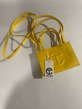 Telfar Small Yellow Shopping Bag - Iconic Logo Tote NWT